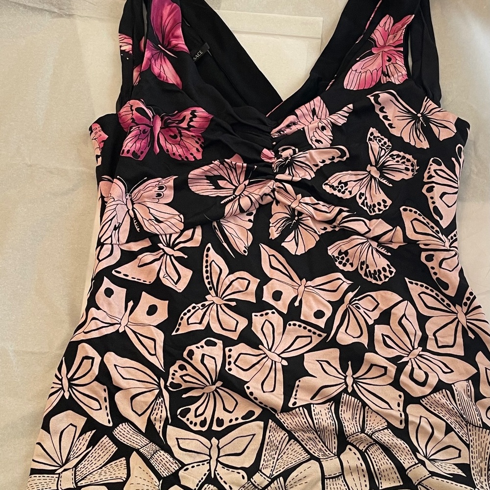 VINTAGE Versace Butterflies Top IT 44 GIANNI VERSACE SpA Label